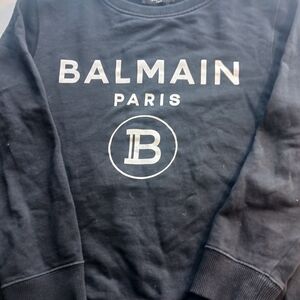Authentic Desgner BALMAIN Kids Crewneck Sweatshirt Black Size 10A